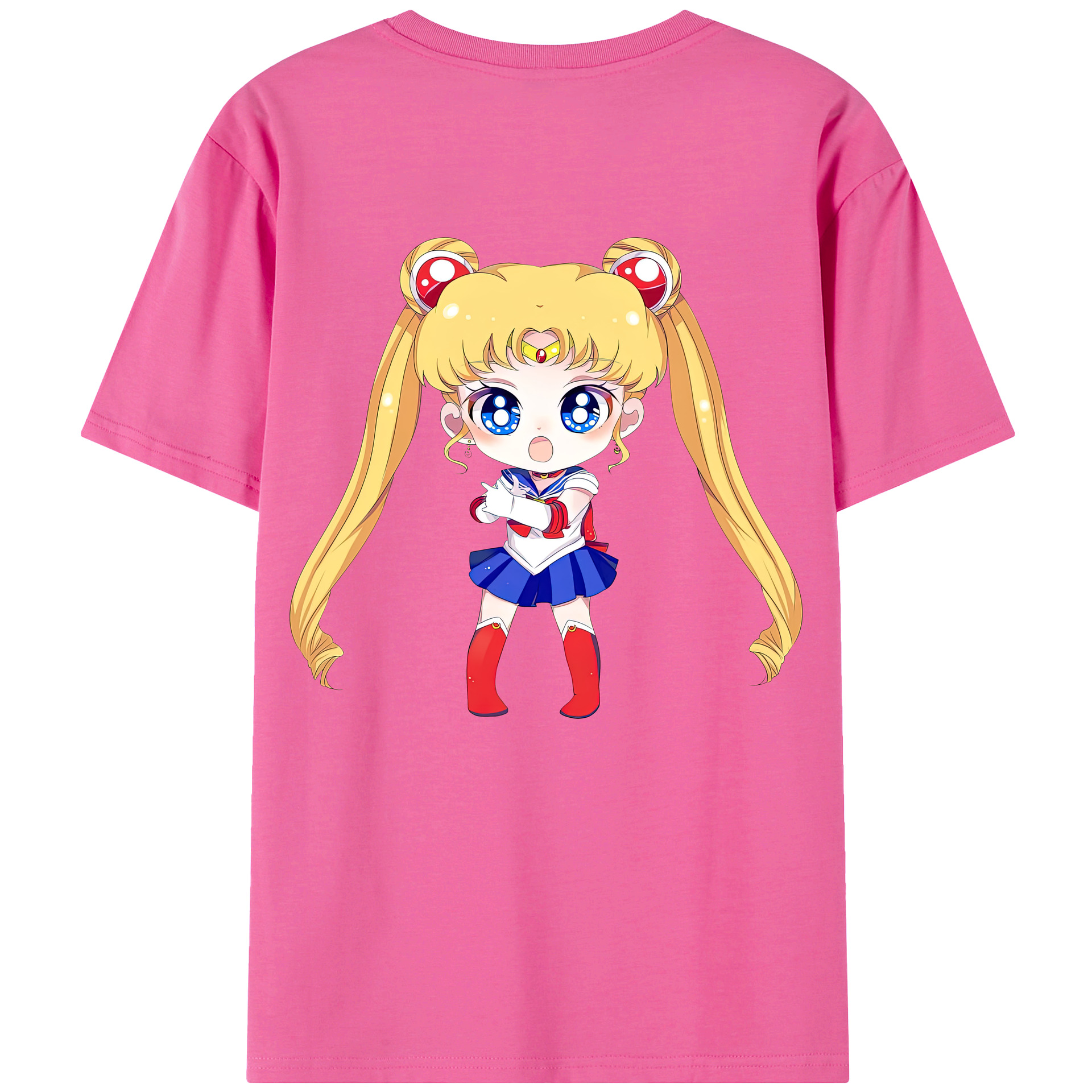 （画像用） 美少女戦士セーラームーン 月野 うさぎ つきの うさぎ Sailor Moon Tsukino Usagi レディース半袖Tシャツ(バックプリント)
